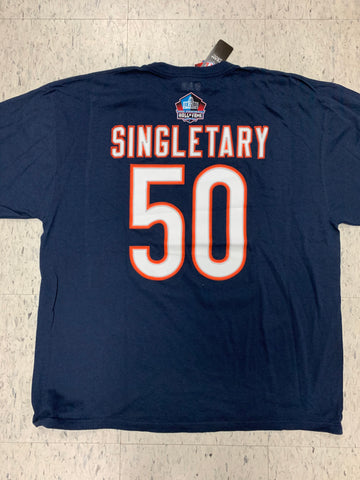 Chicago Bears Mike Singletary #50 Adult NFL Hall Of Fame Blue Shirt (XXL)