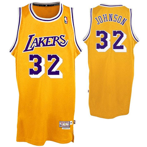 Magic Johnson #32 Los Angeles Lakers Adidas NBA Throwback adidas Swingman Jersey - Gold - Dino's Sports Fan Shop