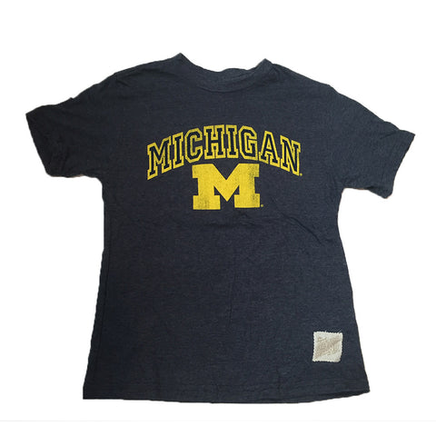 Michigan Wolverines Retro Brand Youth Blue Shirt