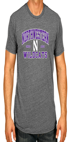 Northwestern Wildcats NCAA Adults Grey The Victory Adult T shirts