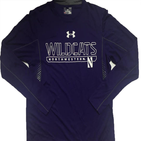 Northwestern Wildcats Under Armour Purple Men's L/S Shirt - Dino's Sports Fan Shop