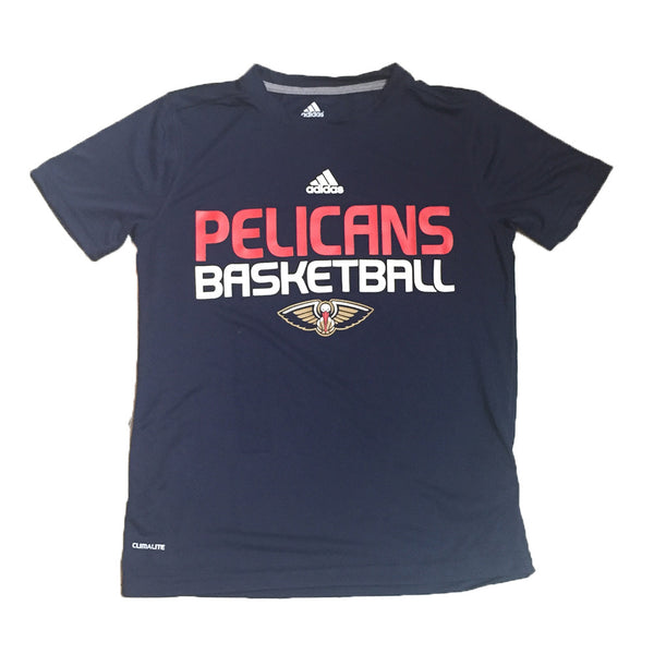 Adidas NBA T-Shirt New Orleans Hornets Youth Size Medium Gray Bee Logo
