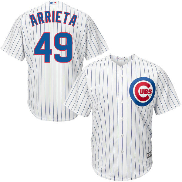 Jake Arrieta #49 Chicago Cubs Majestic Cool Base White Home Stitched Jersey