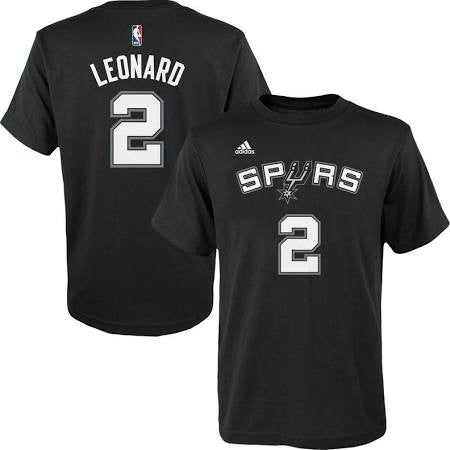 Kawhi Leonard #2 San Antonio Spurs Adidas NBA Black Adult Shirt
