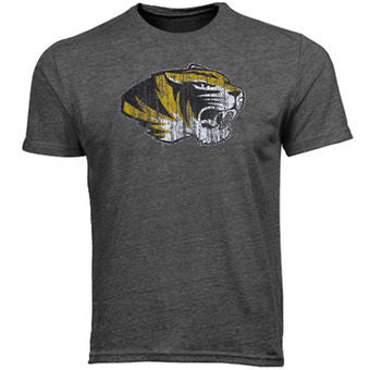 Missouri Tigers Adidas Tri Blend Gray Logo Shirt - Dino's Sports Fan Shop