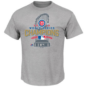 Chicago Cubs Majestic Locker Room 2016 World Series Champions Youth Shirt