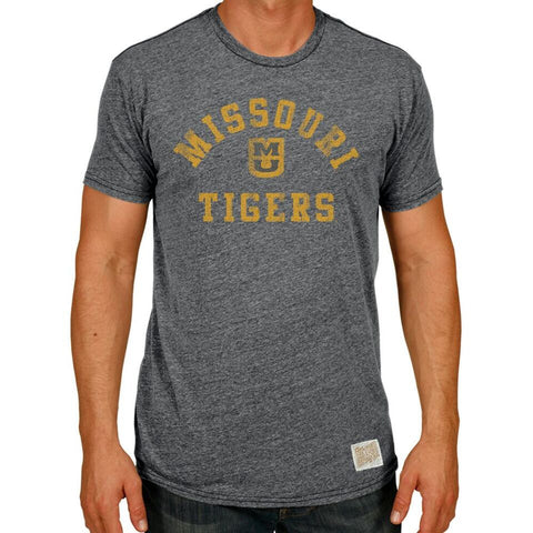 Missouri Tigers Retro Brand Streaky Black Tri Blend Shirt
