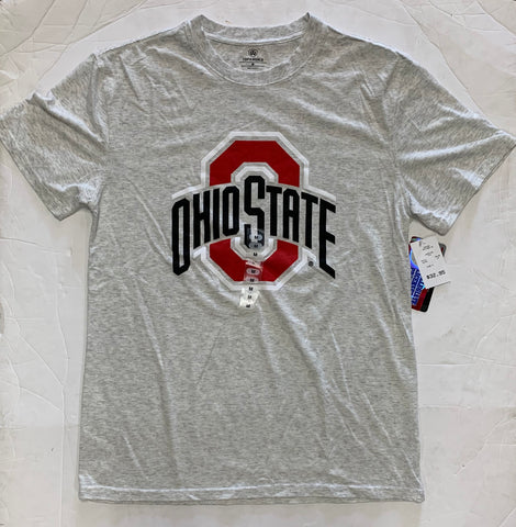 Ohio State Buckeyes Adult Top Of The World Oatmeal Tri-Blend Logo Shirt