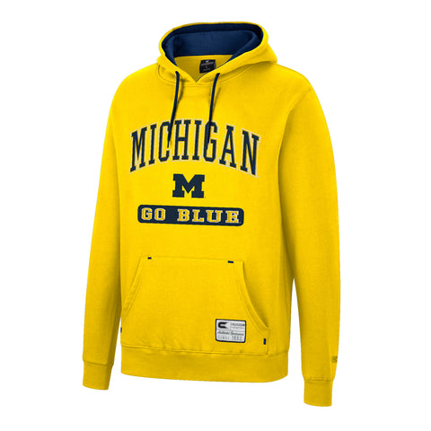 Michigan Wolverines Men's Colosseum Gold Pullover Hoodie