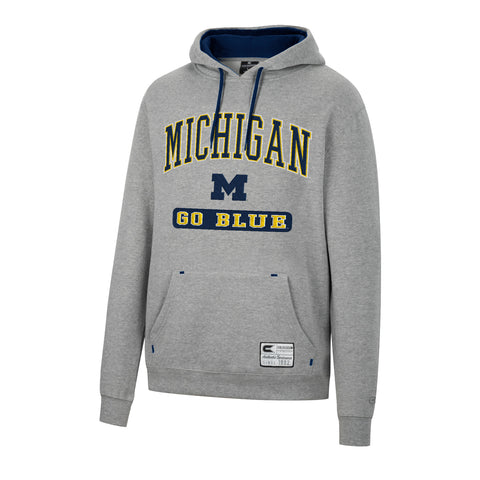 Michigan Wolverines Men's Colosseum Gray Pullover Hoodie