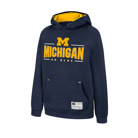 Michigan Wolverines Youth Navy Colosseum Sweatshirt Hoodie