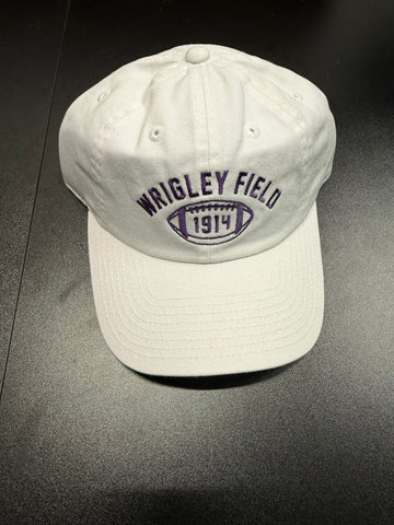 Wrigley Field Adult White Adjustable Football Hat
