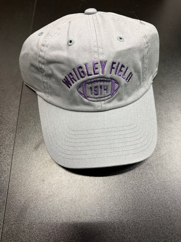 Wrigley Field Adult Gray Adjustable Football Hat