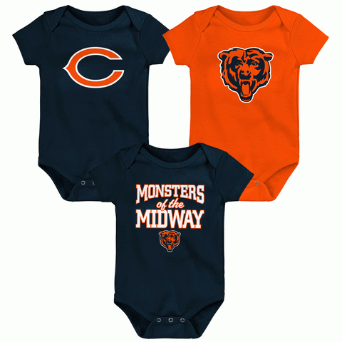 Chicago Bears Infant Monsters of the Midway 3-Piece Creeper Set