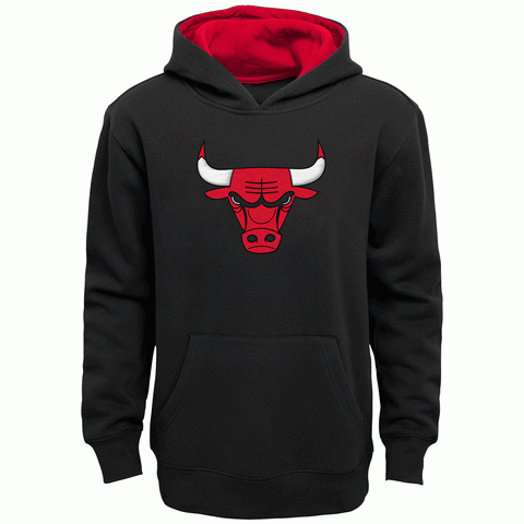 Chicago Bulls Youth Black Hoodie Pullover Sweatshirt