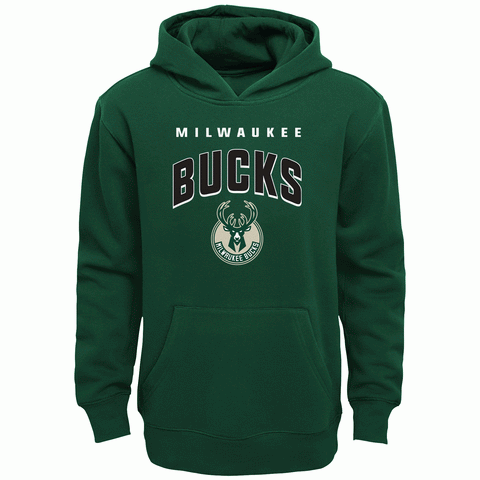 Milwaukee Bucks Youth Green Pullover Hoodie Sweatshirt