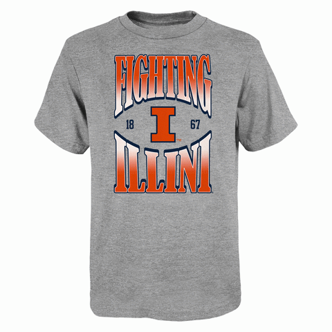 Illinois Fighting Illini Youth Gray Shirt