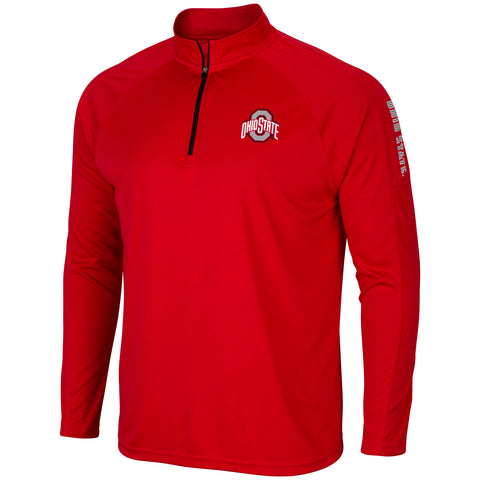 Ohio State Buckeyes Red Long Sleeve 1/4 Zip