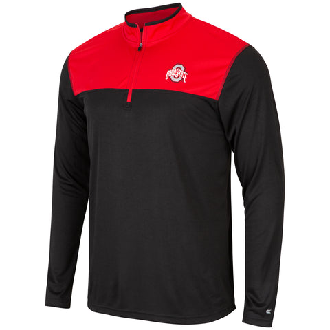 Ohio State Buckeyes Youth Red and Black 1/4 Zip
