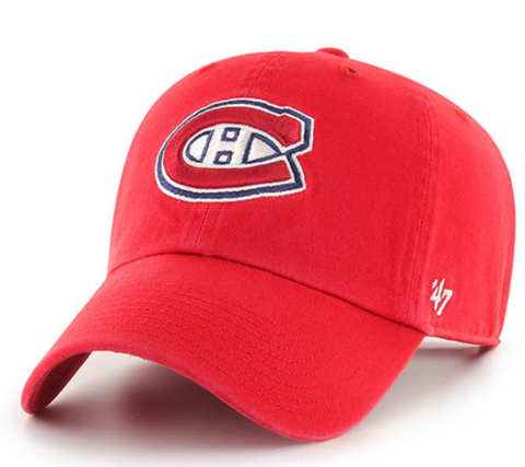 Montreal Canadiens Adult 47 Brand  Red Clean Up Adjustable Hat