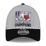 Men's Chicago Bears New Era Gray 2025 NFC North Division Champions Locker Room Trophy Collection 9FORTY Adjustable Hat