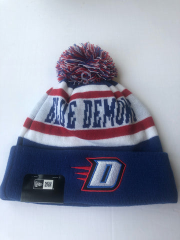 DePaul Blue Demons Redux Style Winter Hat With Pom