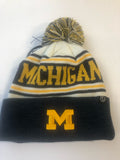 Michigan Wolverines Zephyr Springfield Style Winter Hat with Pom