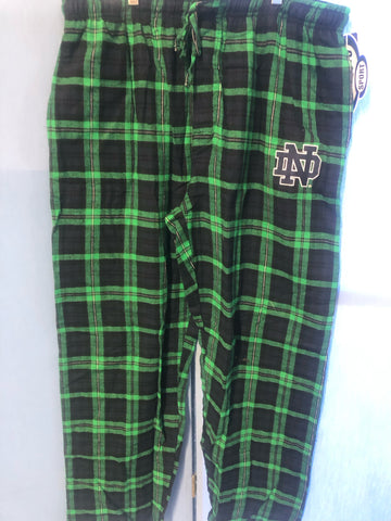 Notre Dame Fighting Irish Adult Plaid Pajama Pants