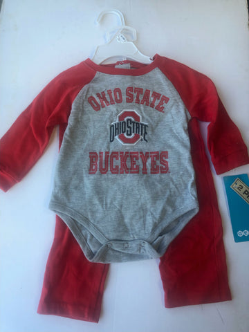 Ohio State Buckeyes Infant 2-Piece Onesie Pajama Set