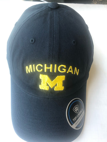 Michigan Wolverines Top of the World Navy Adjustable Hat