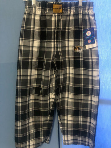 Missouri Tigers Youth Gray Plaid Pajama Pants