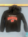 Wisconsin Badgers Youth Black Pullover Hoodie Sweatshirt