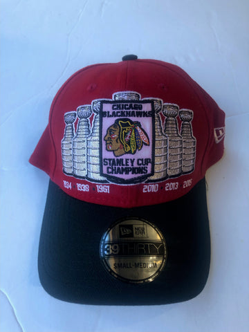 Chicago Blackhawks New Era Stanley Cup 6 Times Champs Fitted Hat