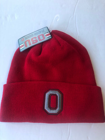 Ohio State Buckeyes Red Tow Cuffed Winter Hat with No Pom