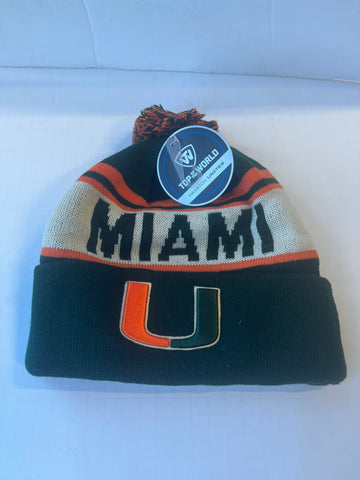 Miami Hurricanes Top of the World One Size Fits Most Winter Hat