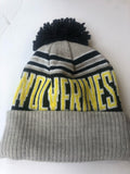 Michigan Wolverines Gray Winter Hat With Pom