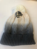 Michigan Wolverines Top of the World White Faded Winter Hat with Pom
