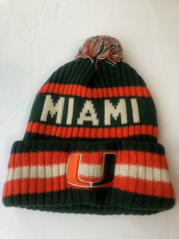 Miami Hurricanes '47 Brand Winter Hat with Pom