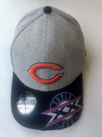 Chicago Bears Super Bowl XX Adult New Era 39/Thirty Gray/Navy Fitted Hat