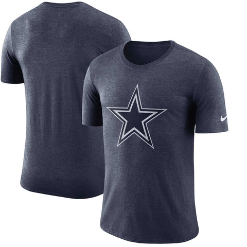 Dallas Cowboys Nike Men's Tri-Blend Vault Logo T-Shirt - Heathered Navy