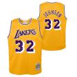 Los Angeles Lakers Youth Magic Johnson #32 Yellow Mitchell & Ness Jersey