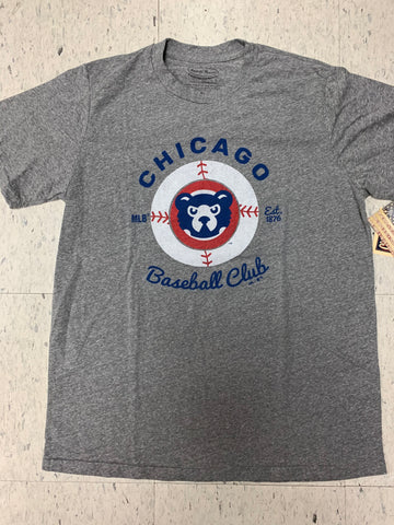 Chicago Cubs Baseball Club Est. 1876 Adult Majestic Threads Gray Shirt