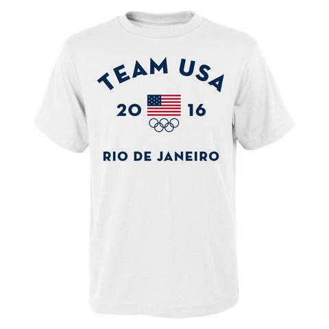 Team USA Apparel White Rio De Janeiro T-Shirt - Dino's Sports Fan Shop
