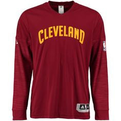 Cleveland Cavaliers Adidas 2015 NBA Men's On-Court Authentic L/S Shooting Shirt - Dino's Sports Fan Shop