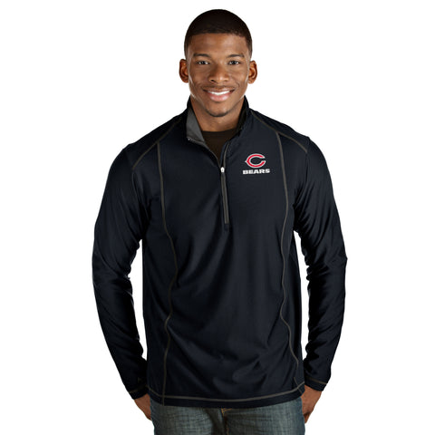 Chicago Bears Adult Dark Blue Thin Antigua NFL Quarter Zip