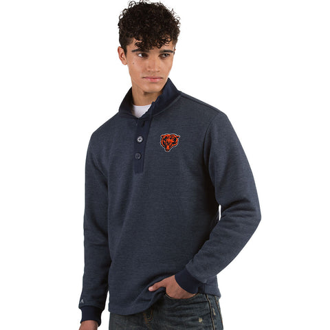 Chicago Bears Adult Blue Antigua Button Down Sweater