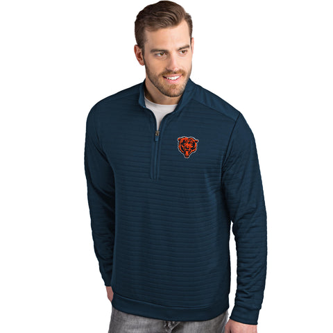 Chicago Bears Adult Blue Antigua Sanction Quarter Zip