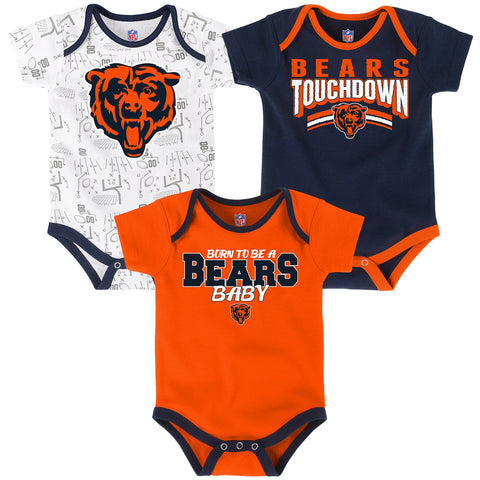 Chicago Bears 3-piece bodysuit set size 12, 18, 24 months