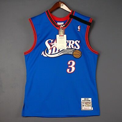 Philidelphia 76ers Allen Iverson Adult NBA Swingman Alternate Blue Mitchell & Ness Jersey