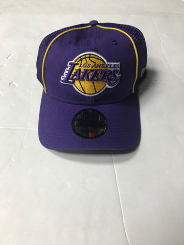 Los Angeles Lakers Adult New Era Trucker Trim Purple OSFM Adjustable Hat